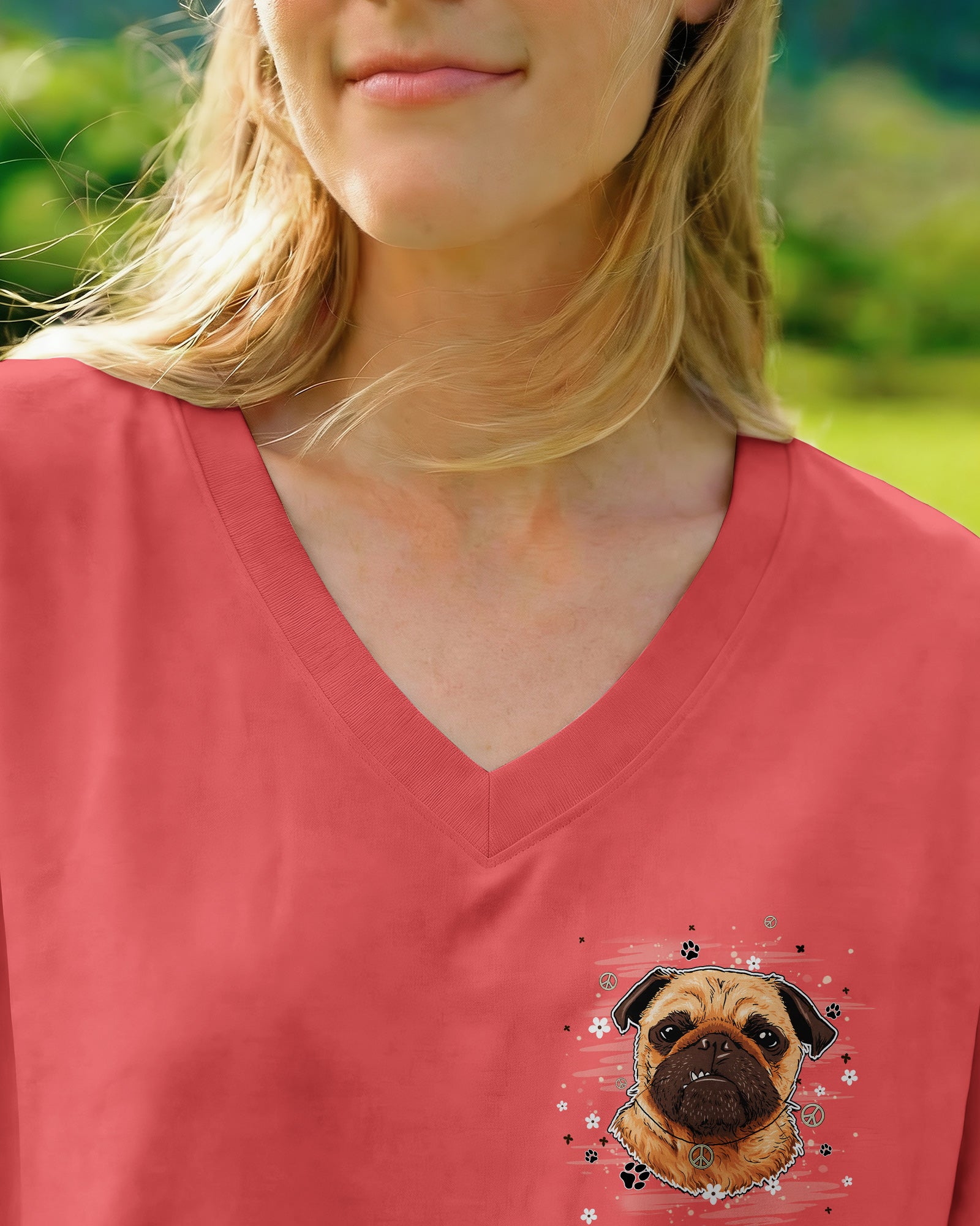 APPARENTLY I HAVE AN ATTITUDE WHO KNEW PUG DOG ALL OVER PRINT - TLHN0303262