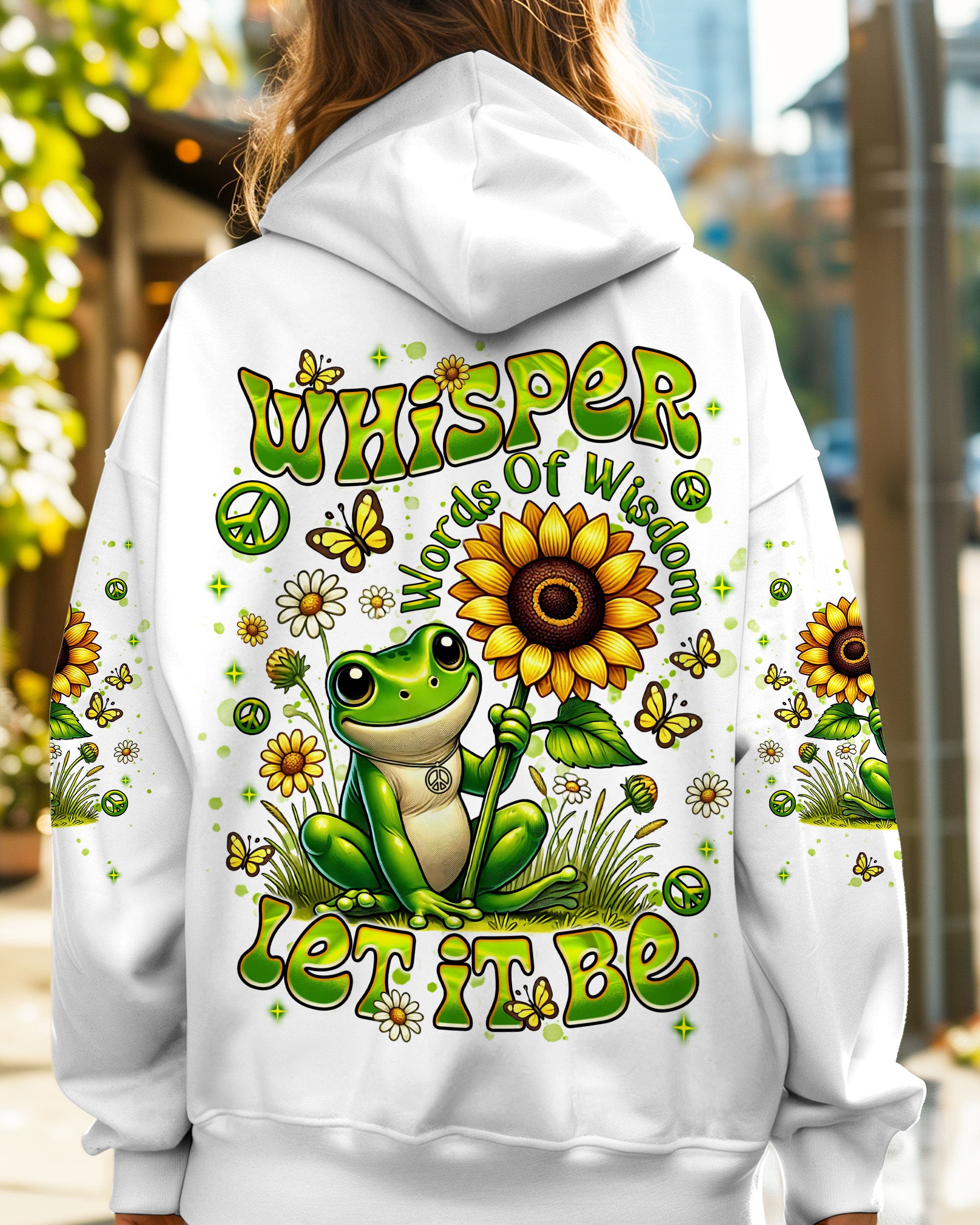 WHISPER WORDS OF WISDOM LET IT BE FROG ALL OVER PRINT  - TLNT0107253