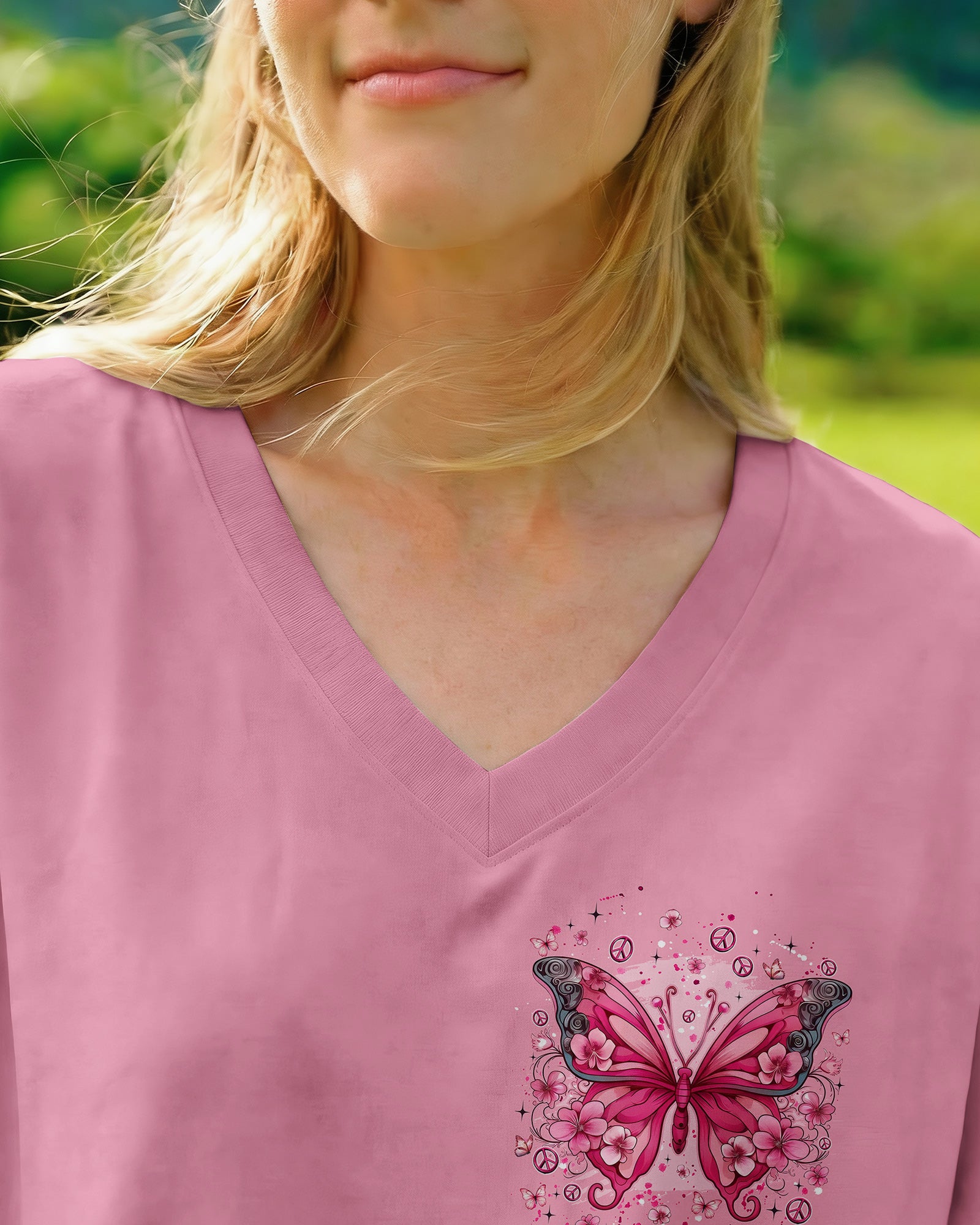 HAPPY MIND HAPPY LIFE BUTTERFLY ALL OVER PRINT - TYQY2602261