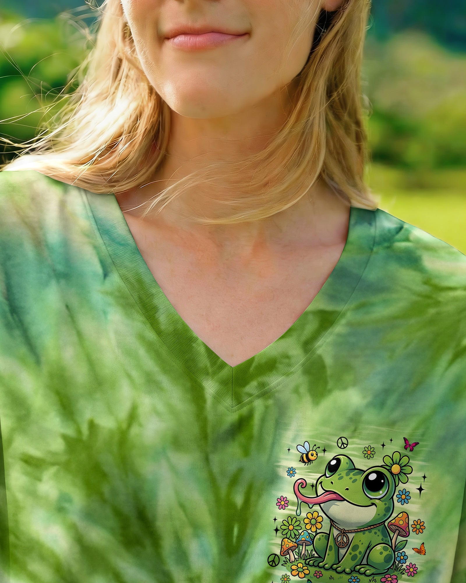 BE KIND FROG GREEN ALL OVER PRINT - TYLN2204262