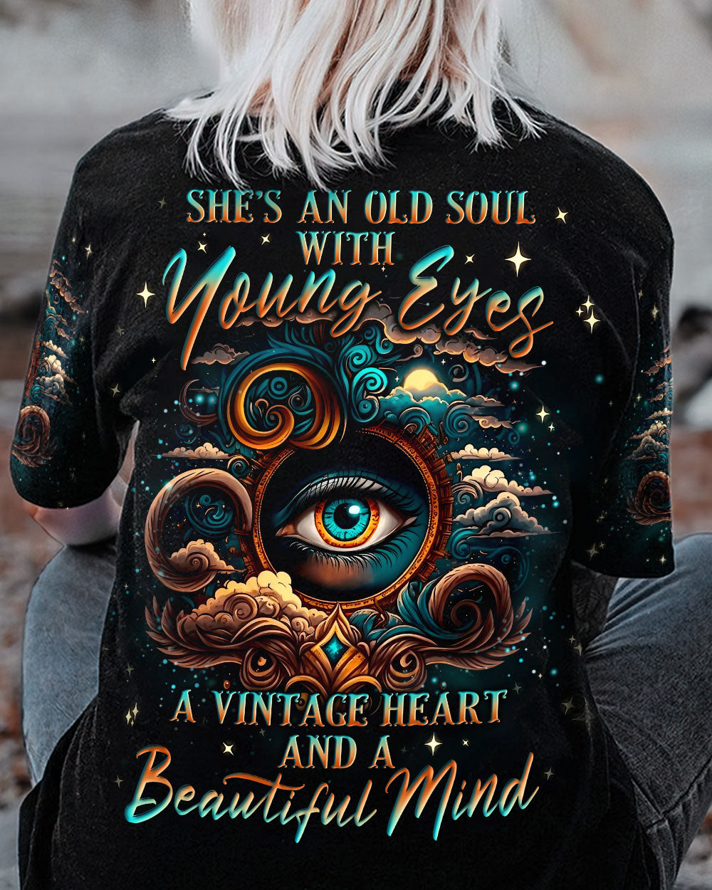 SHE'S AN OLD SOUL WITH YOUNG EYES ALL OVER PRINT - YHLN0606231