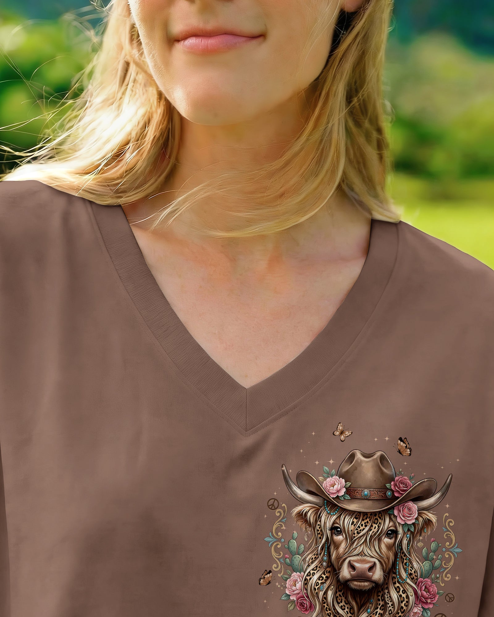 LITTLE COUNTRY LOTTA ATTITUDE COW ALL OVER PRINT  - TLTW1006264