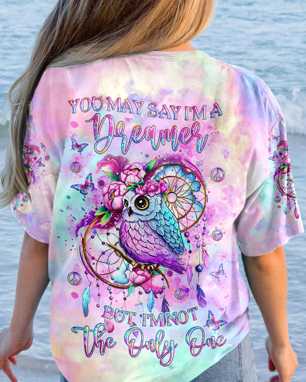 YOU MAY SAY I'M A DREAMER OWL ALL OVER PRINT - YHLT1412232