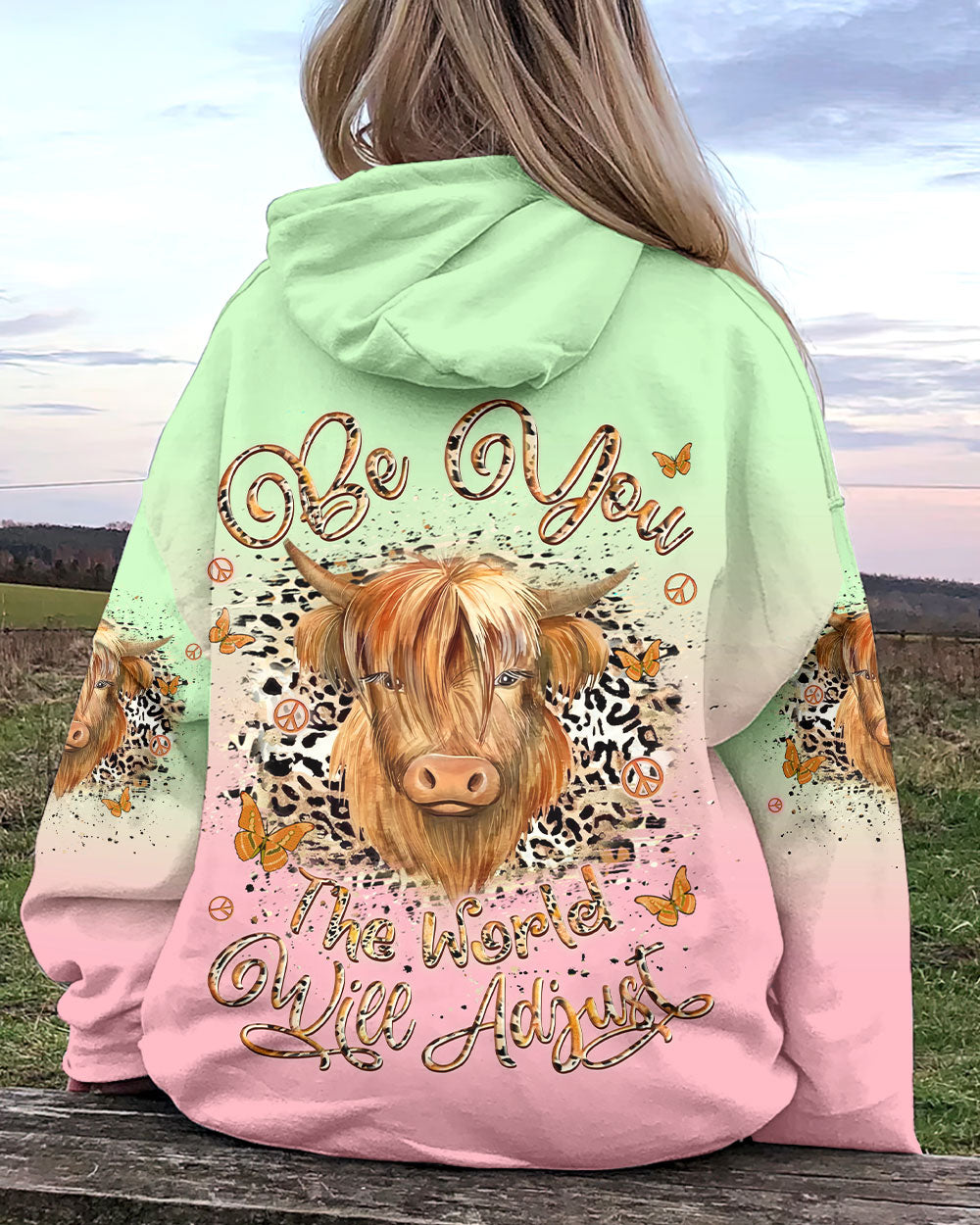 BE YOU THE WORLD WILL ADJUST ALL OVER PRINT - YHLN1010233