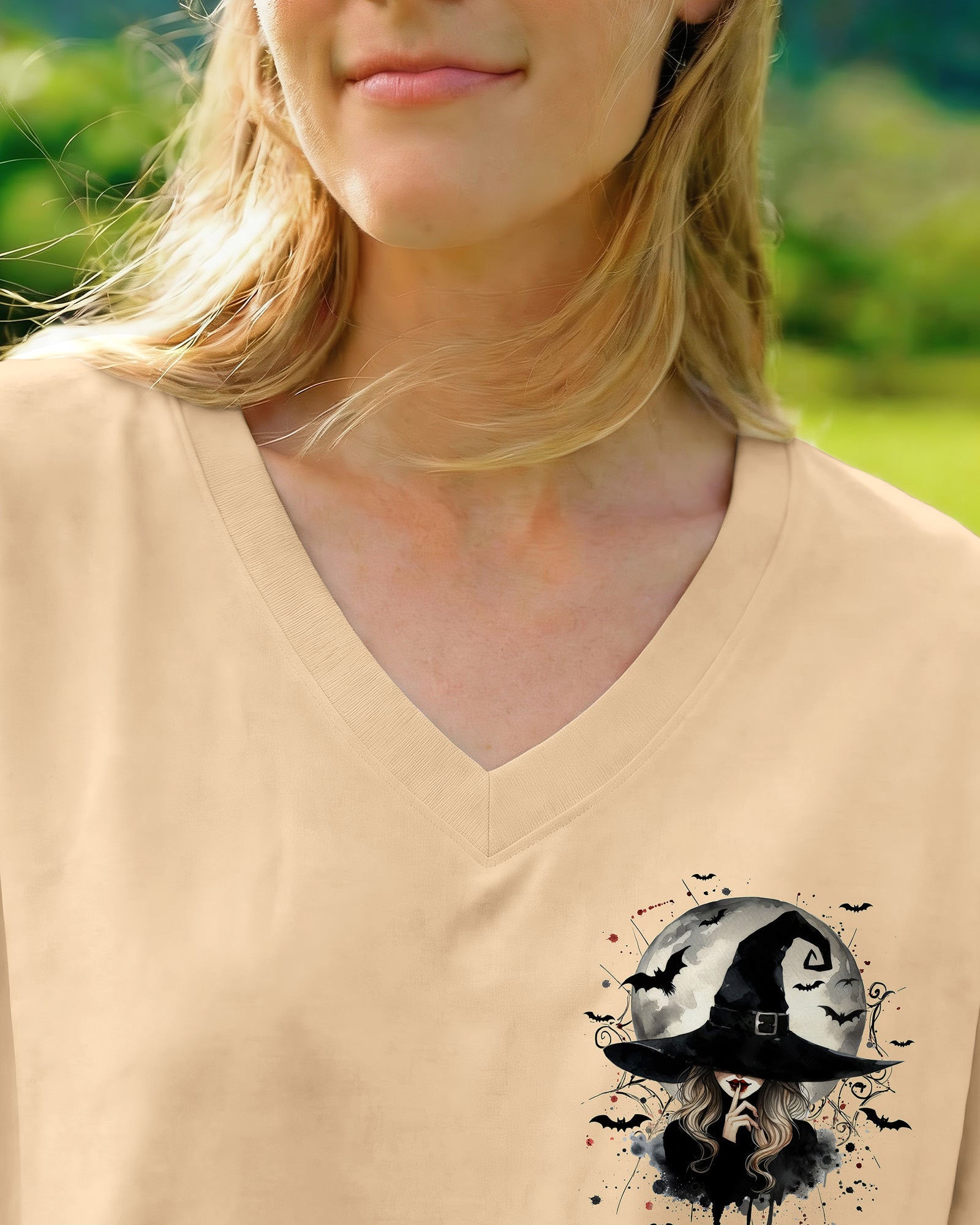 SOMETHING WICKED THIS WAY COMES HALLOWEEN WITCH ALL OVER PRINT - TYQY2507261