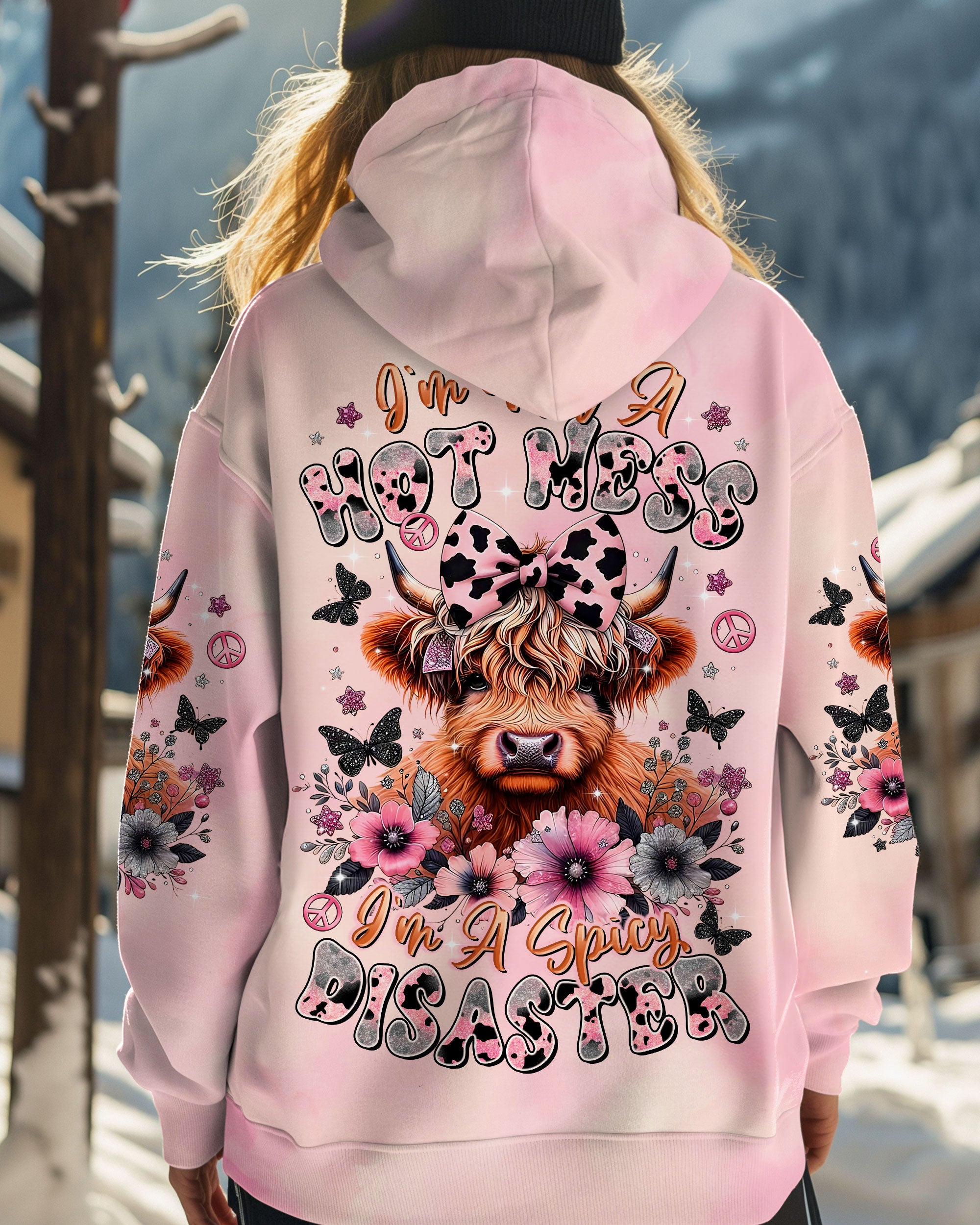 I'M NOT A HOT MESS COW ALL OVER PRINT  - TLTR1107252