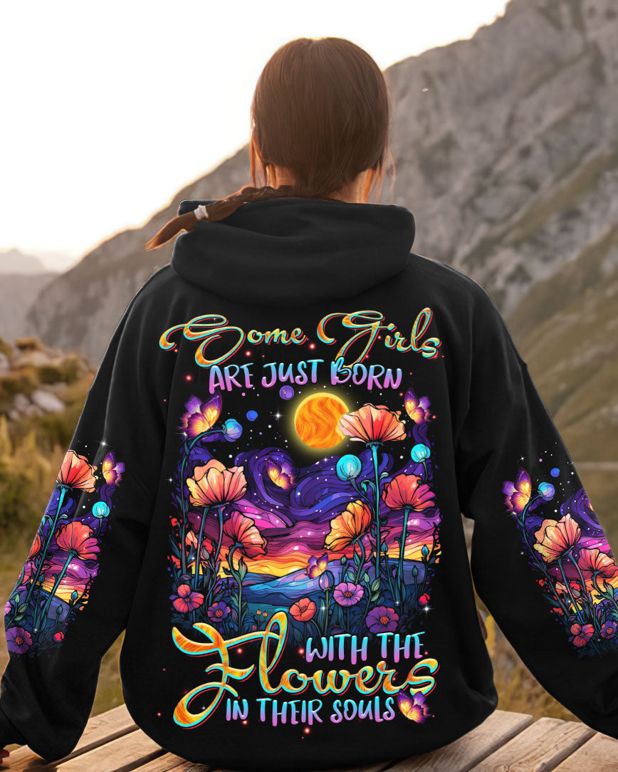 SOME GIRLS ARE JUST BORN FLOWER ALL OVER PRINT - TLTR1010235