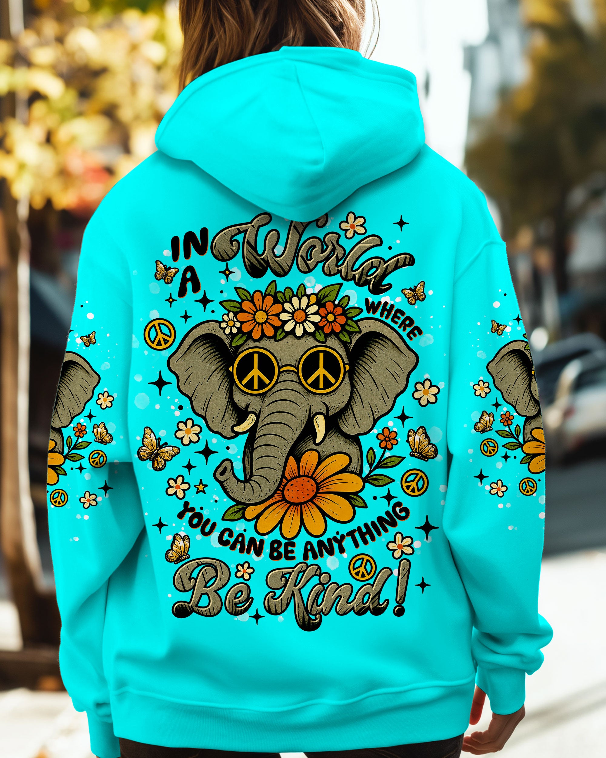 BE KIND ELEPHANT ALL OVER PRINT - TLNT0306253