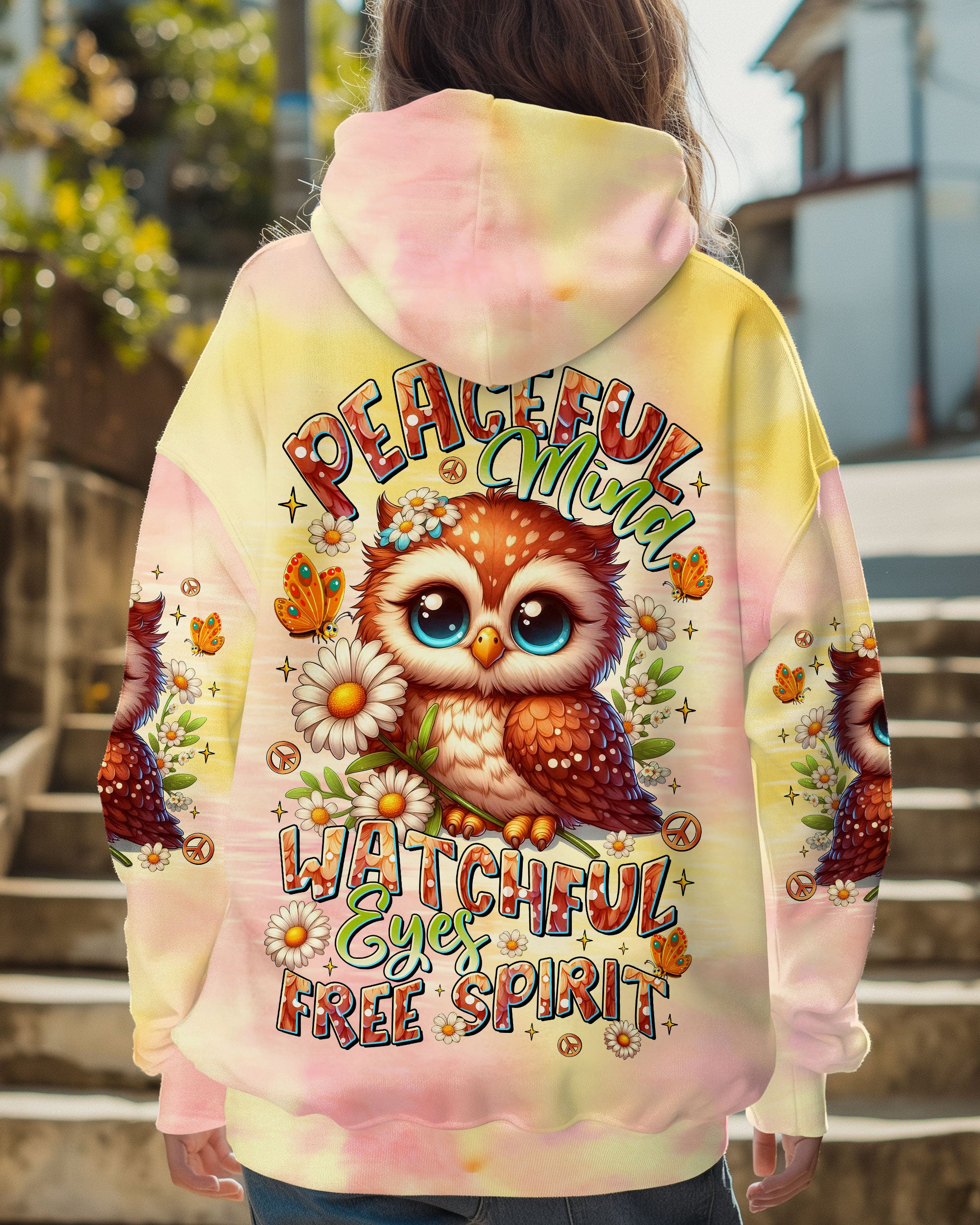 PEACEFUL MIND OWL ALL OVER PRINT - TLTR2406251