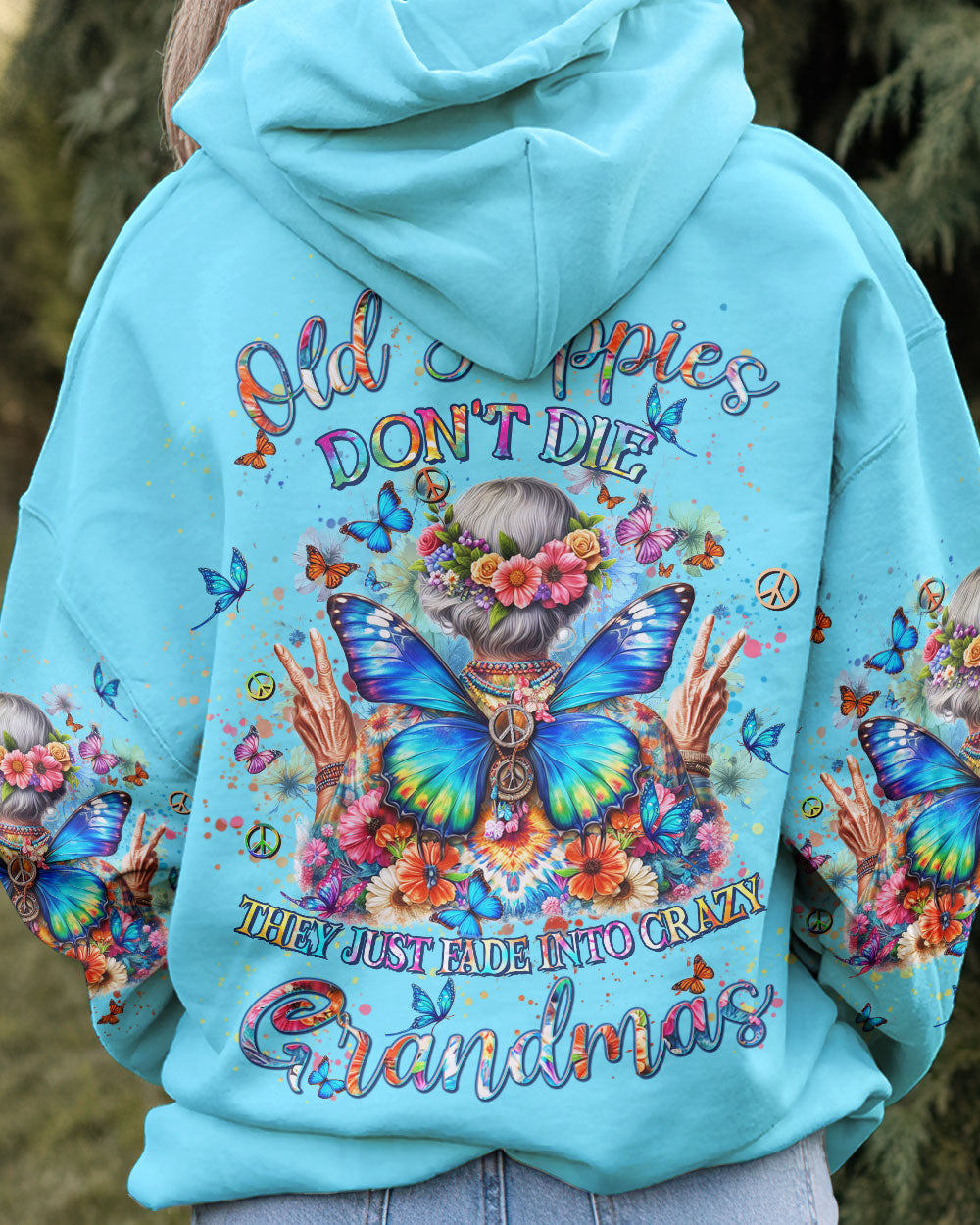OLD HIPPIES BUTTERFLY ALL OVER PRINT - YHHN1512233