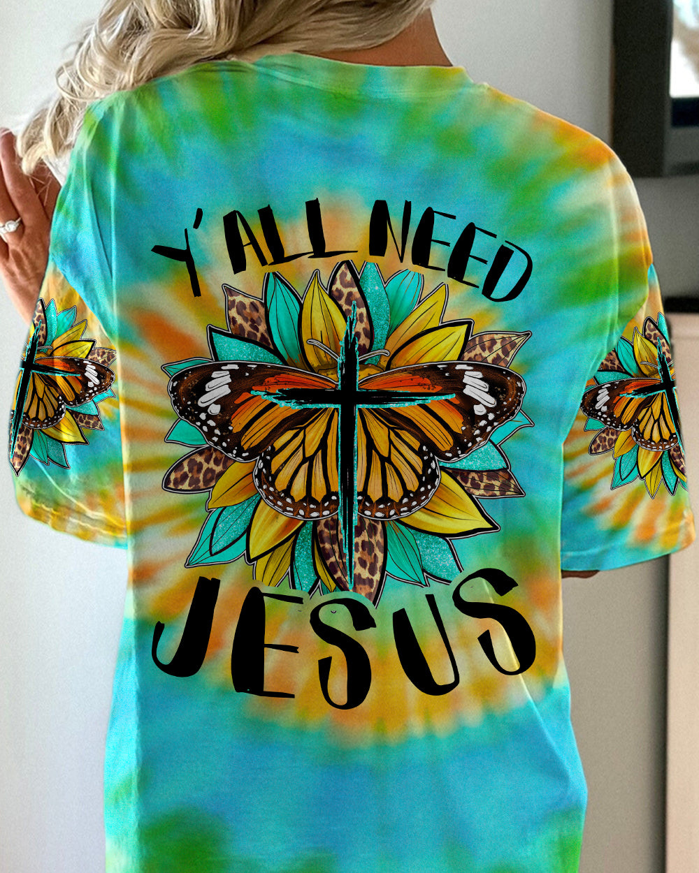 Y'ALL NEED JESUS TIE DYE ALL OVER PRINT - TYTD1007232