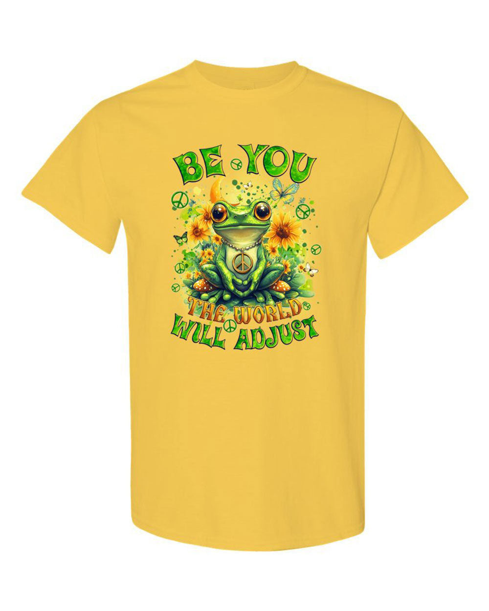 BE YOU THE WORLD WILL ADJUST FROG TIE DYE COTTON SHIRT - TYQY0401254