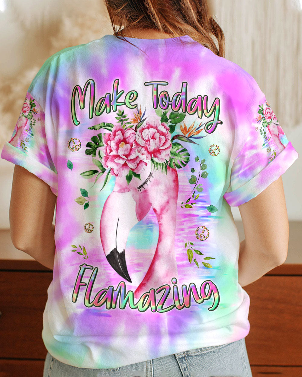 MAKE TODAY FLAMAZING TIE DYE ALL OVER PRINT - YHLN0507232