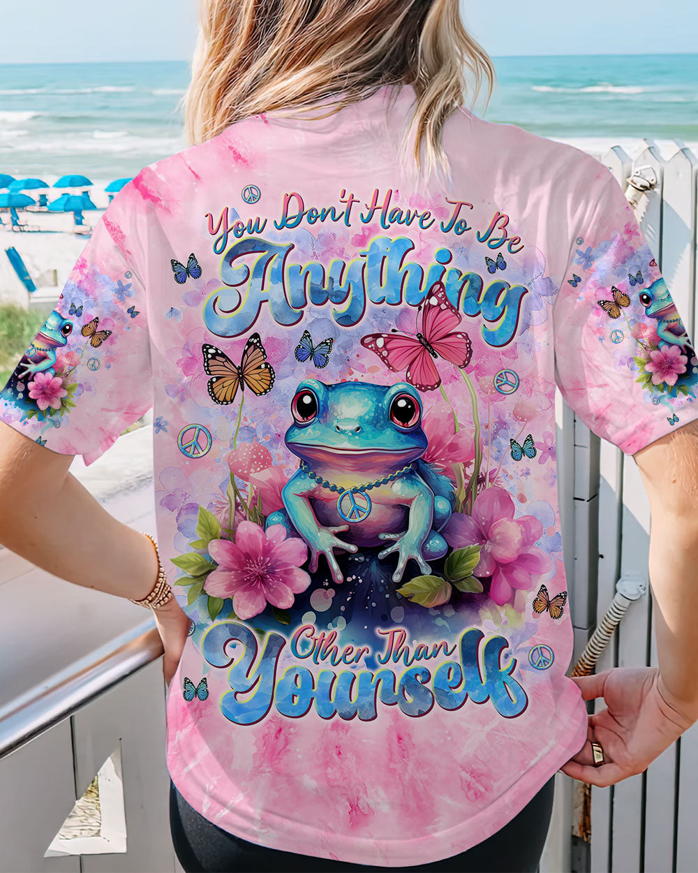 YOU DON'T HAVE TO BE ANYTHING FROG ALL OVER PRINT - TLNT1312233