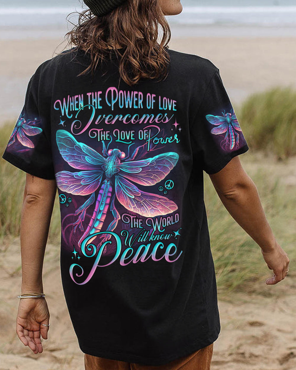 THE WORLD WILL KNOW PEACE DRAGONFLY ALL OVER PRINT - TYTD2605232