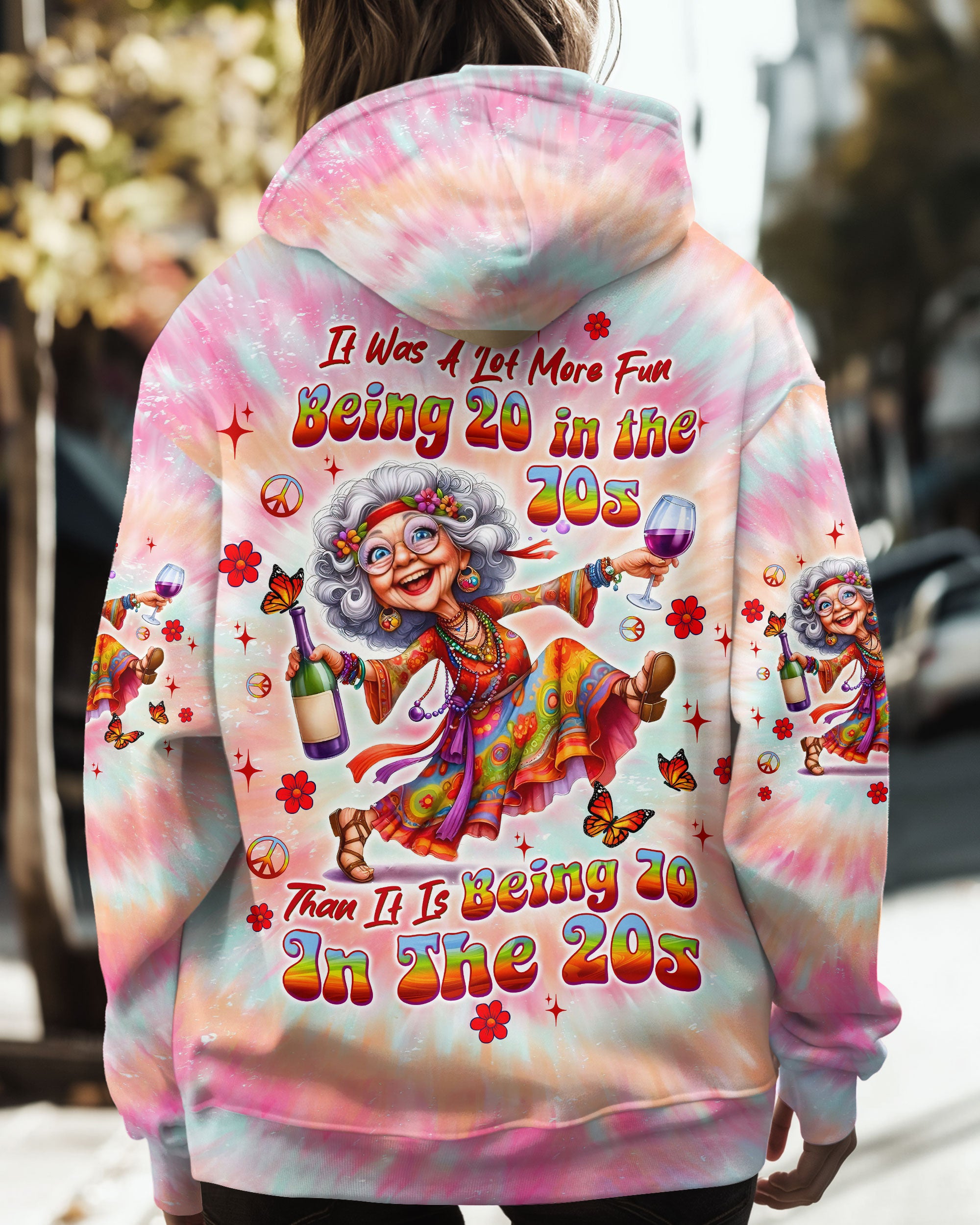 IT WAS A LOT MORE FUN BEING 20 IN THE 70S TIE DYE ALL OVER PRINT - TLTW1406253
