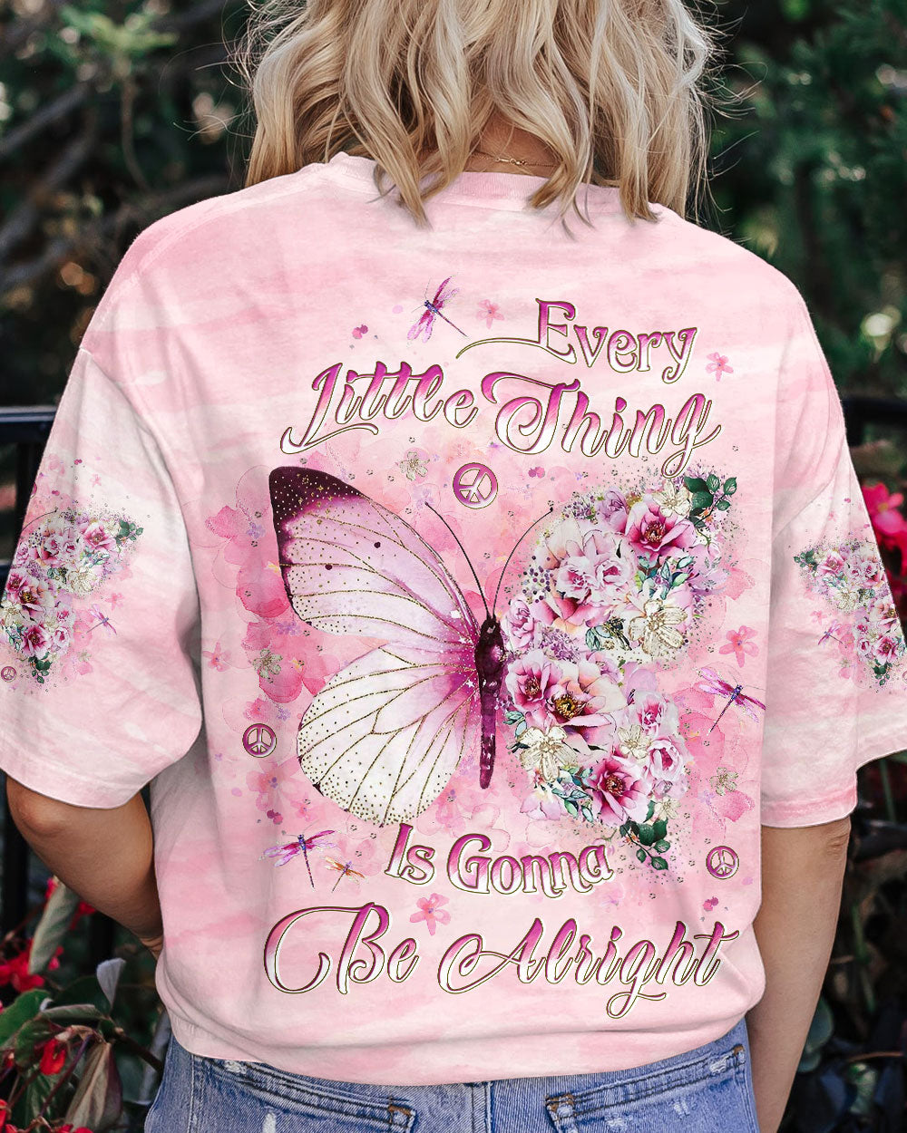 EVERY LITTLE THING IS GONNA BE ALRIGHT BUTTERFLY ALL OVER PRINT - YHLT0901241