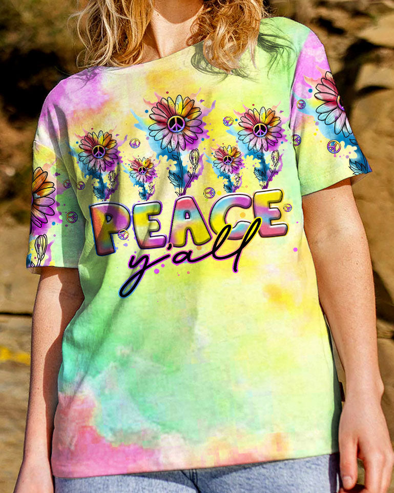 PEACE Y'ALL DAISY ALL OVER PRINT - TLTR1407233