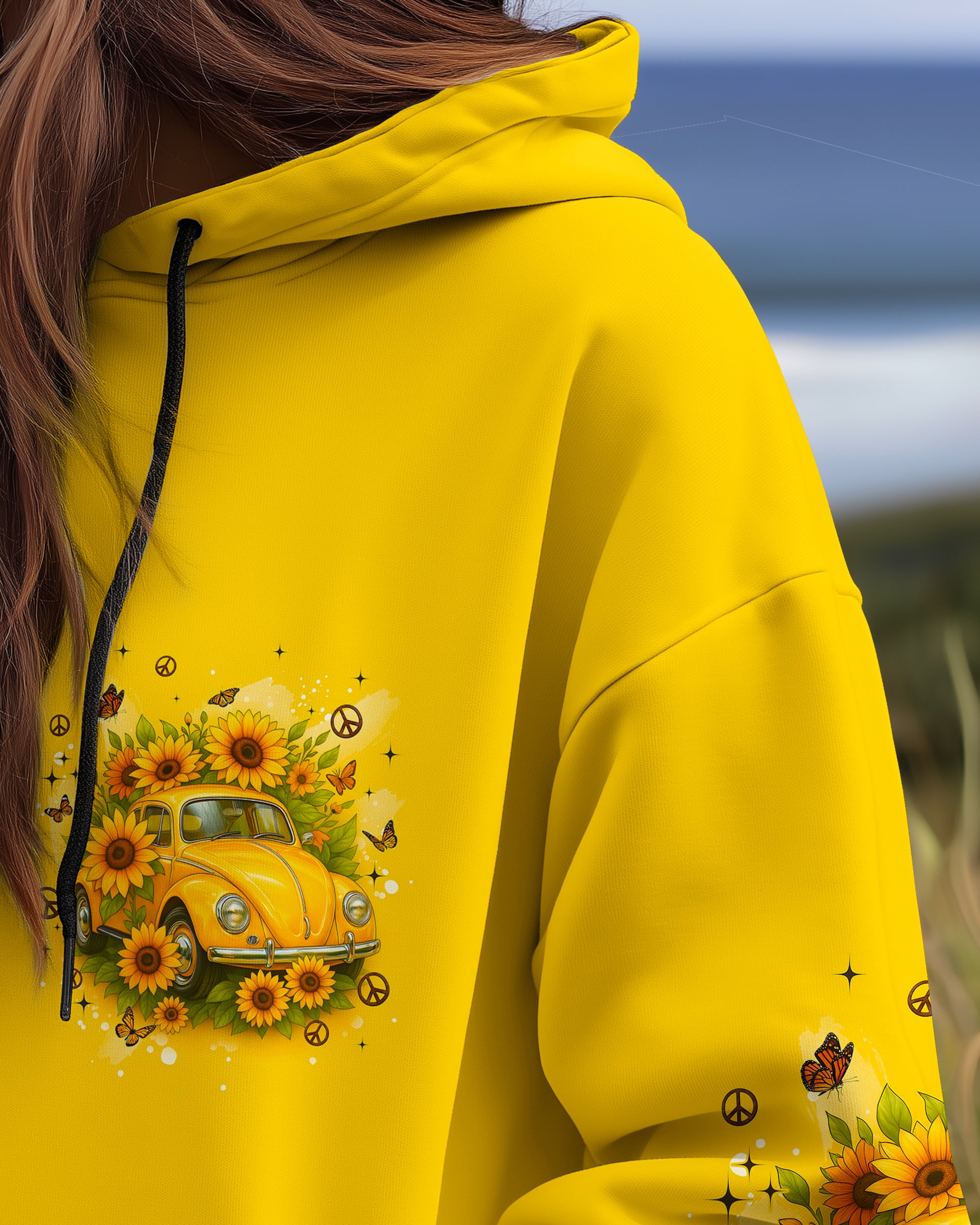 RUNNING AGAINST THE WIND SUNFLOWER CAR ALL OVER PRINT - TYQY2608252