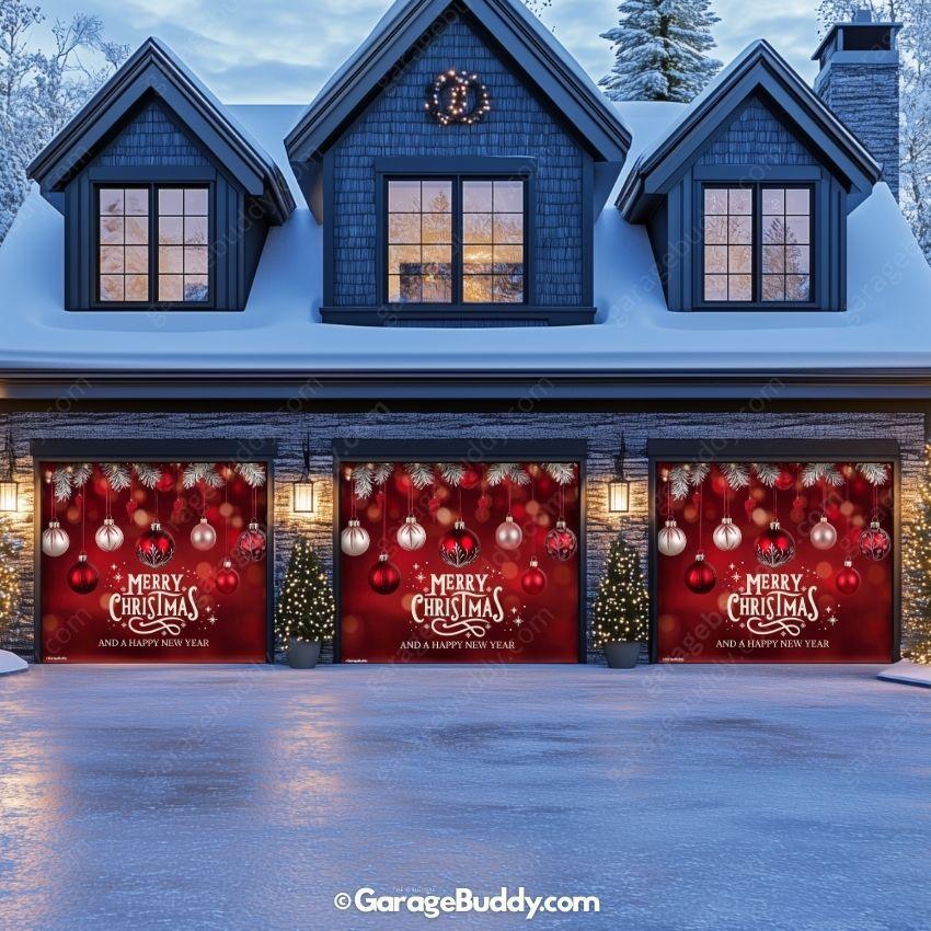 Garage Buddy | Christmas Ornaments & HNY | Christmas Garage Door Cover