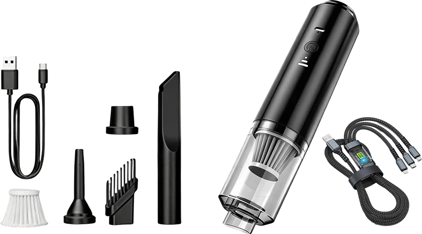 Powerful car vacuum cleaner – Blower function – – Versatile