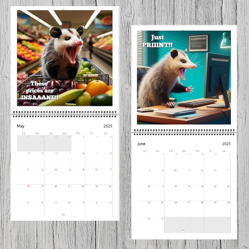 2025 Screaming Possum Calendar