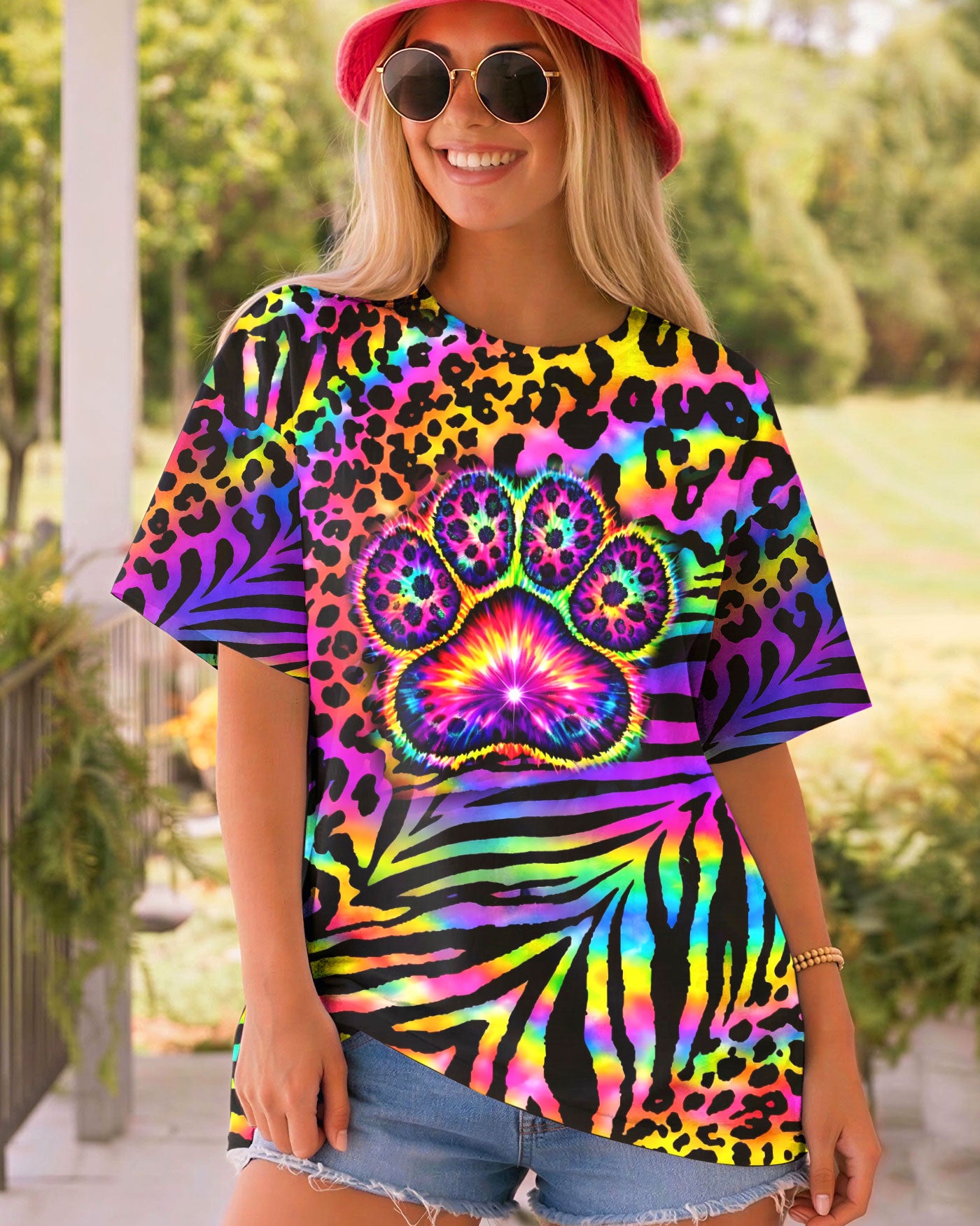 PAW PRINT  COLORFUL  LEOPARD ALL OVER PRINT - TLHN1303263