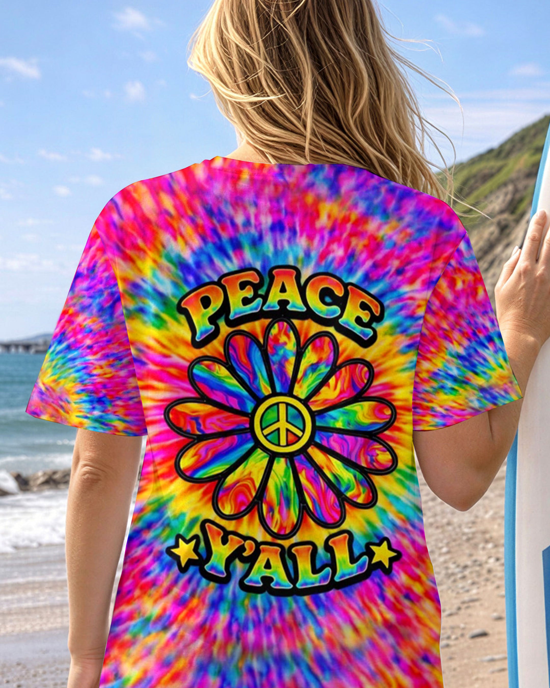PEACE Y'ALL  ALL OVER PRINT - YHHN2702261