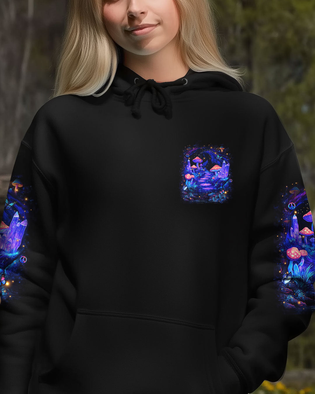 EAT MUSHROOMS SEE THE UNIVERSE ALL OVER PRINT - YHHN0112252