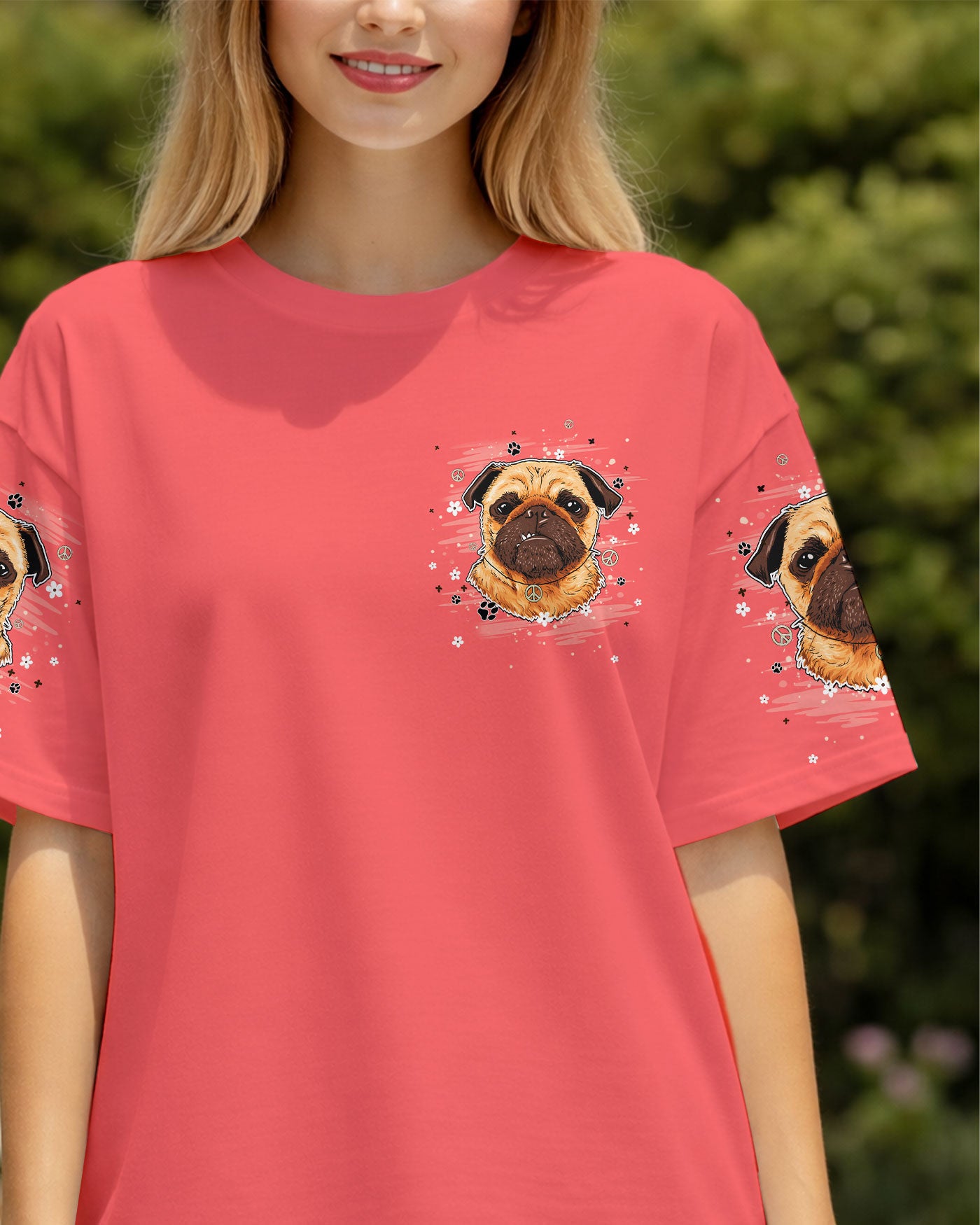 APPARENTLY I HAVE AN ATTITUDE WHO KNEW PUG DOG ALL OVER PRINT - TLHN0303262