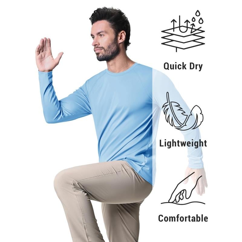 🏆#1 Bestselling-🔥Men's UPF 50+ Long Sleeves Shirts Quick Dry Lightweight T-Shirt