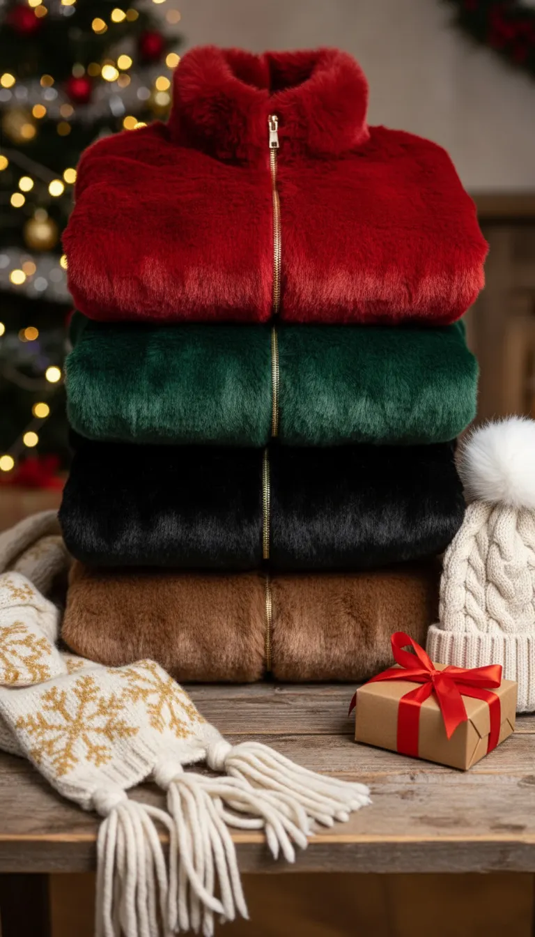 🎄Christmas Sale🔥 Women's High Collar Fur Zipper Casual Jacket