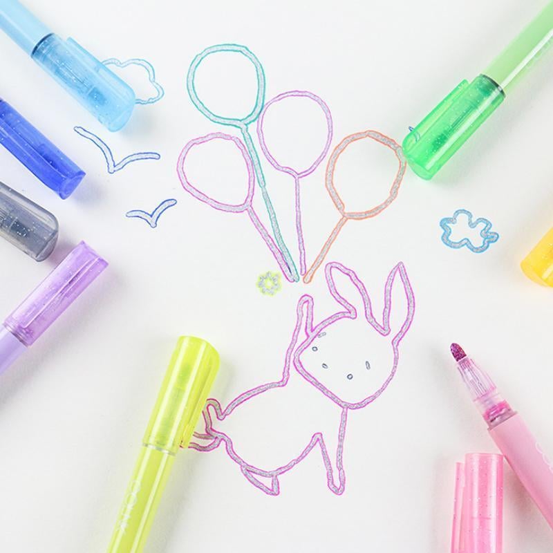 🎉🎁Last Day 49% OFF - 🎉 Double Line Outline Art Pen Marker Pen