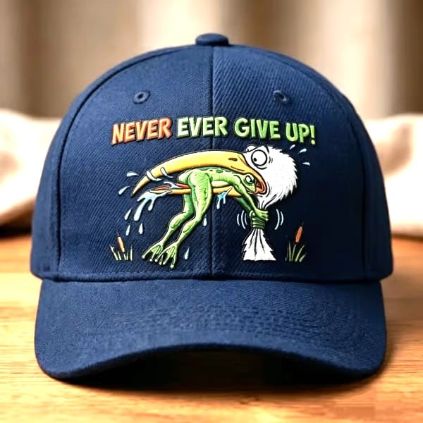 🔥Last 4 hours 49% OFF - 🌟3D Funny Frog Never Ever Give Up Resilience Hat