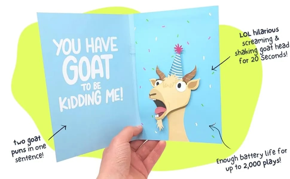 🥳Screaming Goat Birthday Card🐐