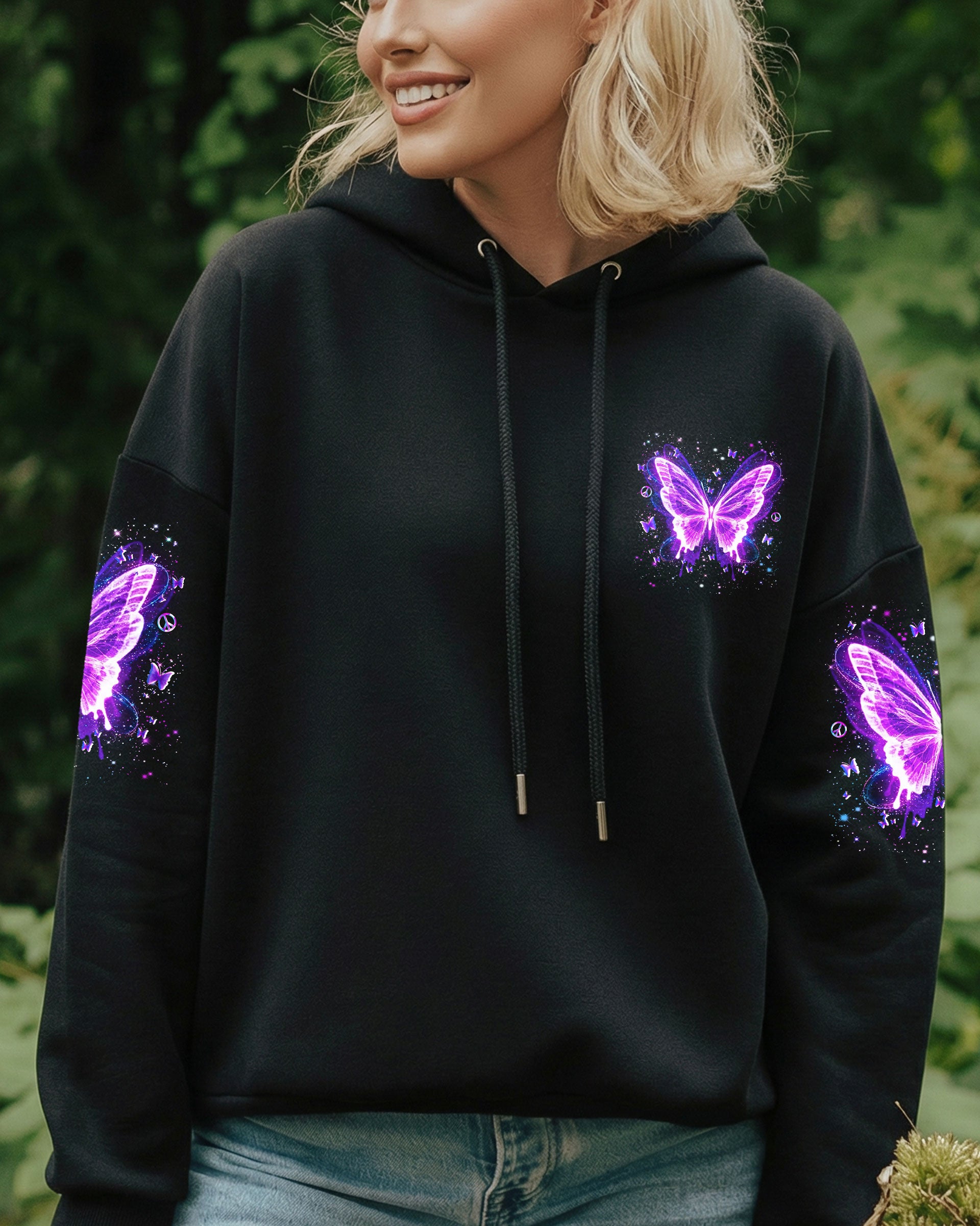 I BELIEVE THERE ARE ANGELS AMONG US BUTTERFLY ALL OVER PRINT - YHLN3012251