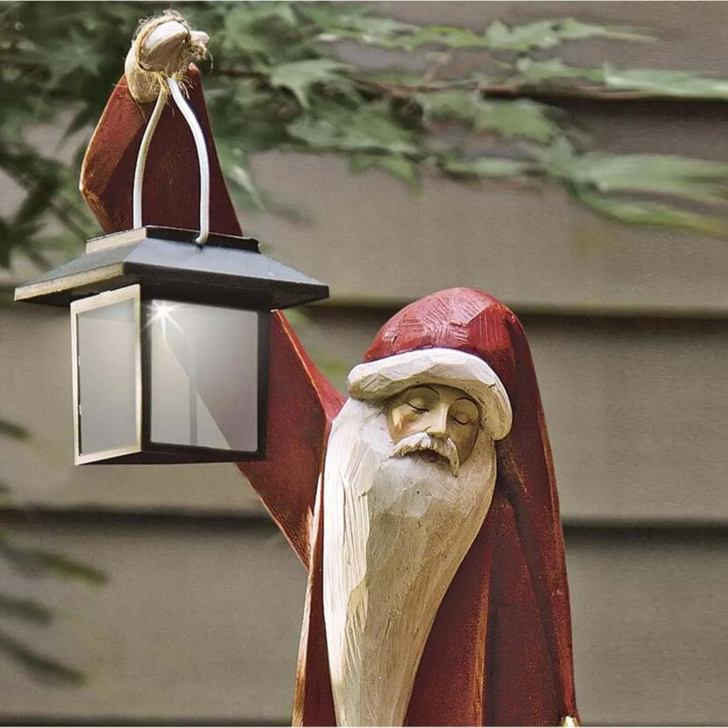 Oncandforal🔥Flash Sale - 70% OFF 🎄Santa and Snowman Sculpture with Solar Lantern