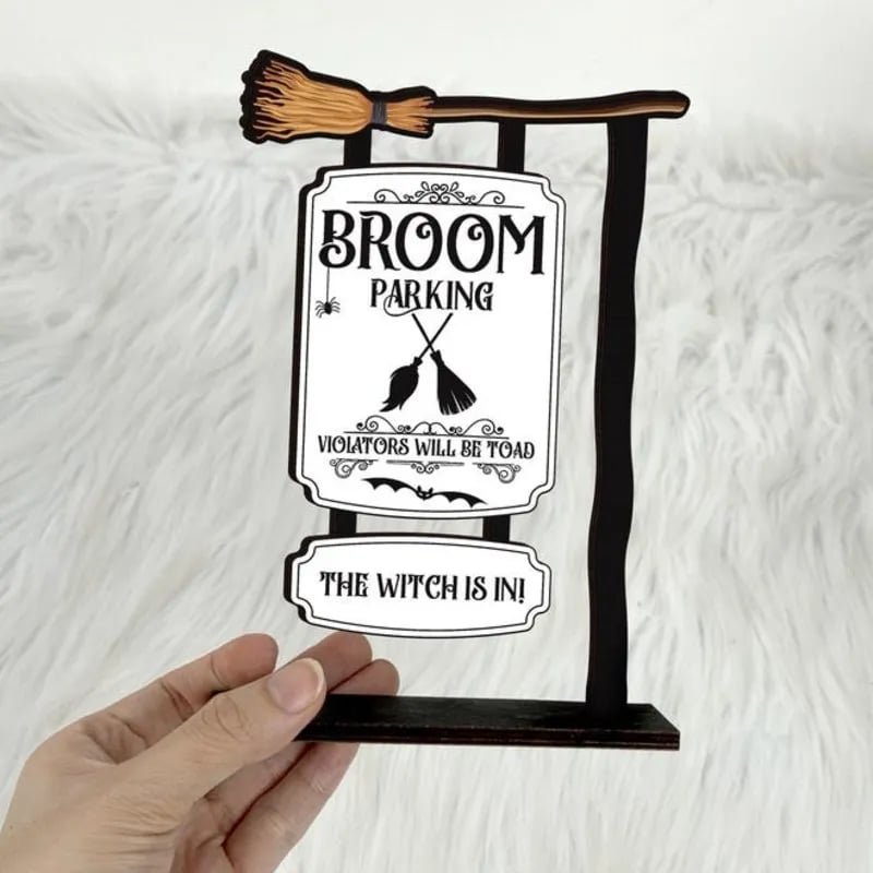 🧹Broom Parking Halloween Mini Sign
