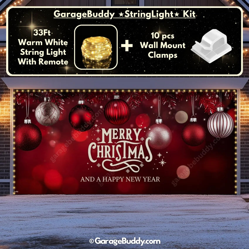 Garage Buddy | Christmas Ornaments & HNY | Christmas Garage Door Cover
