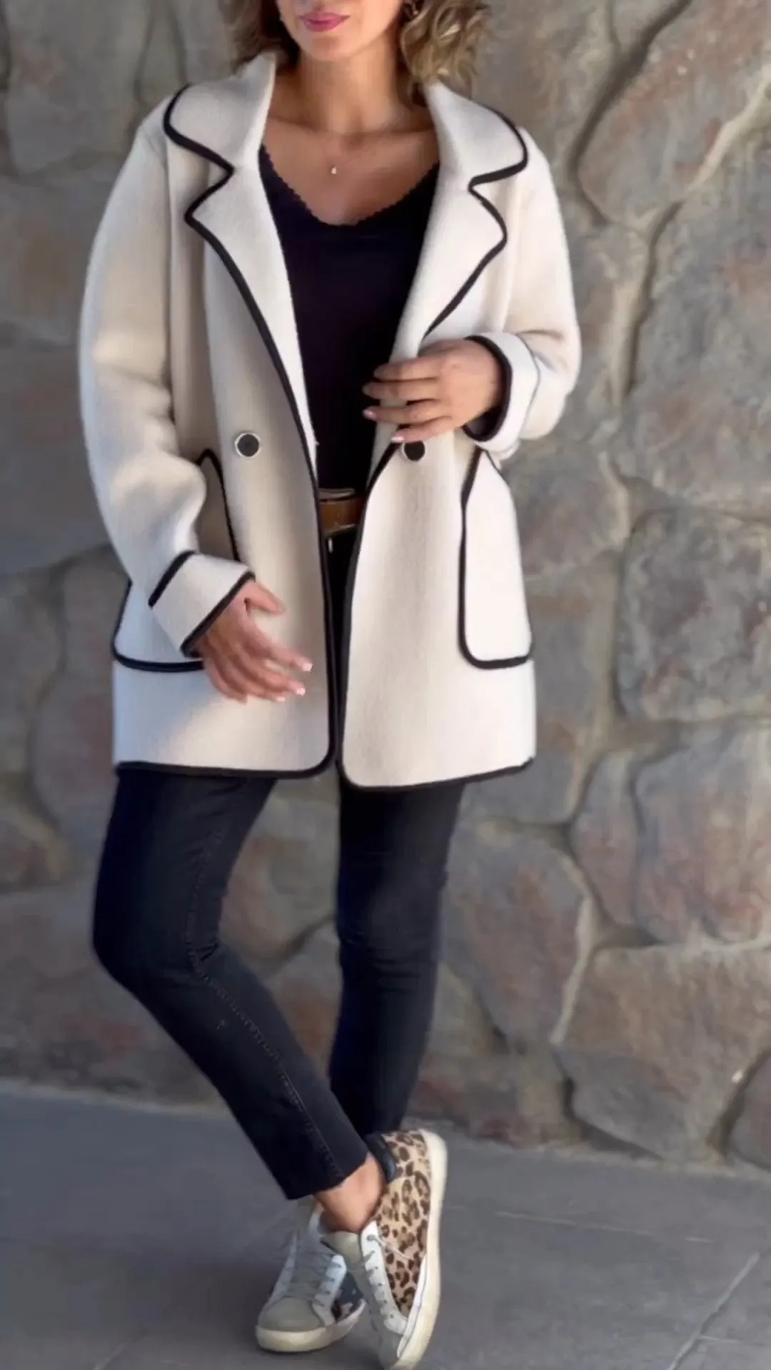Women's Contrast Color Casual Jacket (Buy 2 Free Shipping)