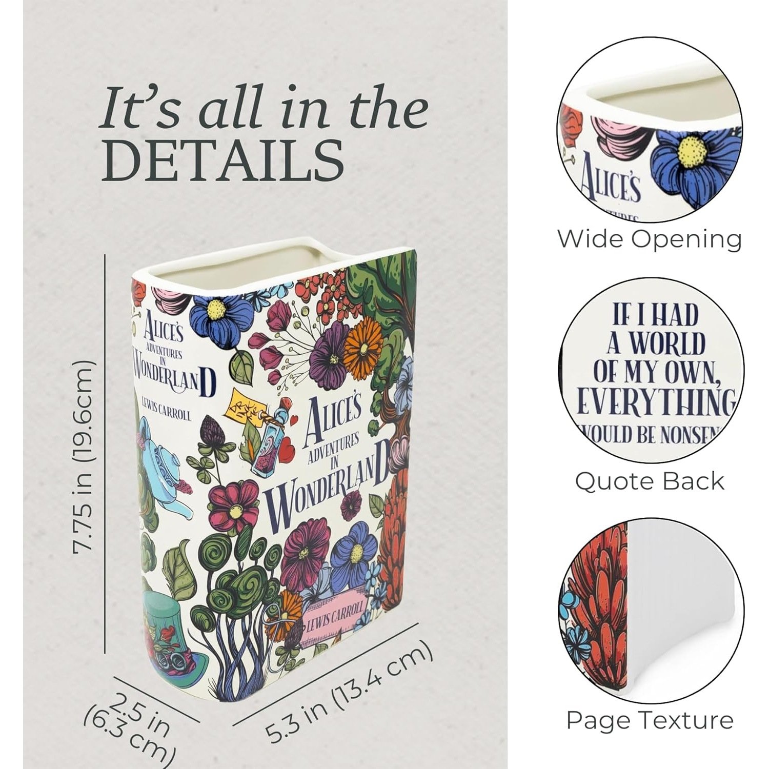 🔥LAST DAY 50% OFF - 📚 The Secret Garden Book-Shaped Ceramic Vase