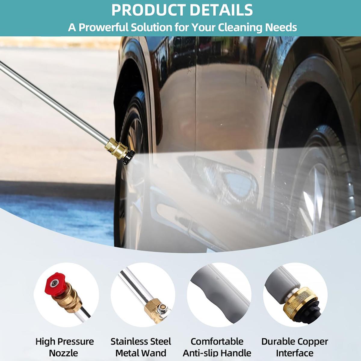 【FaddishDeal】Jet Nozzle Power Washer for Garden Hose, Includes 2 High-Pressure Nozzles and Quick Connectors | Hydro Jet High Pressure Washer Tools. 【FaddishDeal】Jet Nozzle Power Washer for Garden Hose, Includes 2 High-Pressure Nozzles and Quick Connectors | Hydro Jet High Pressure Washer Tools.