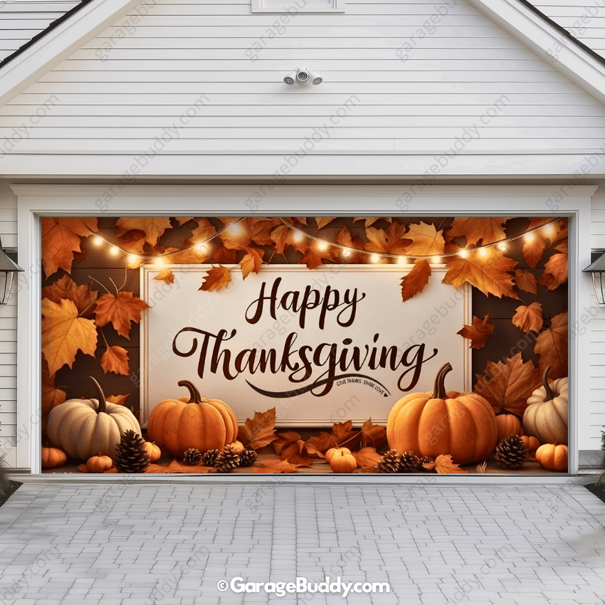 Garage Buddy | Happy Thanksgiving (B) | Festive Garage Door Cover