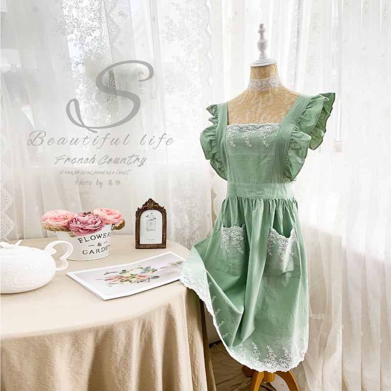 🌸The 100% Cotton Floral Apron – Soft, Stylish & Full Coverage