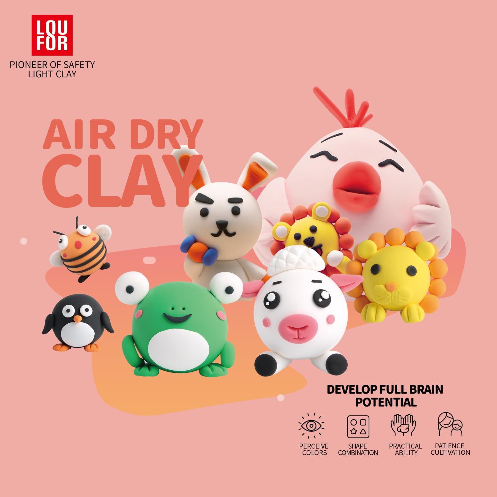 Air Dry Clay Pets Group Modeling Clay Kits for Kids