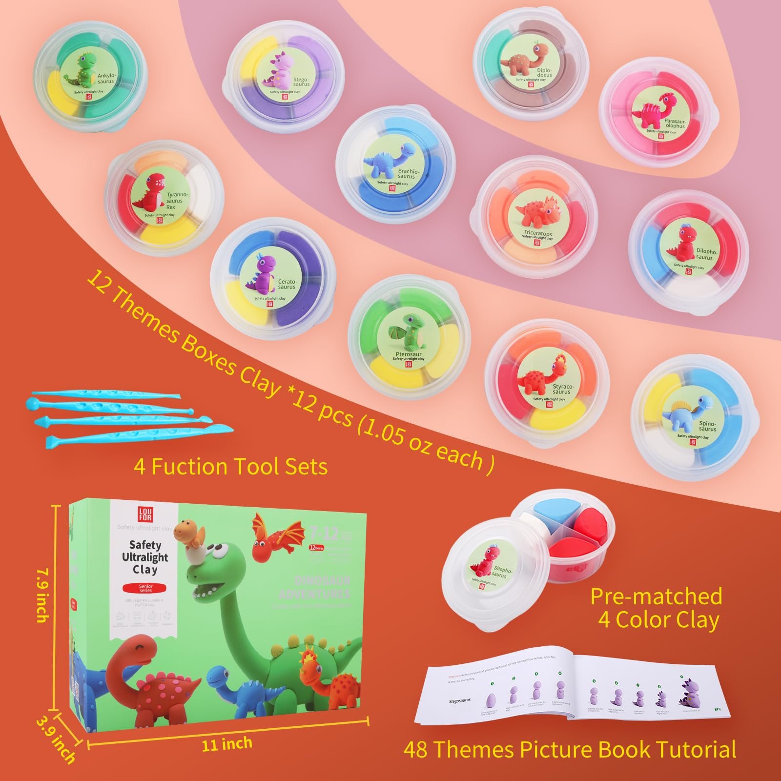Air Dry Clay Pets Group Modeling Clay Kits for Kids
