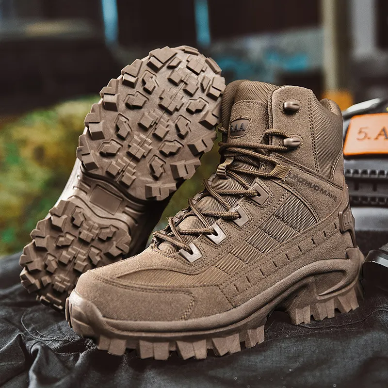 LOOSEIN Men's Waterproof Non-Slip Anti-Puncture Work Boots Orthopedic Support Hiking Boots