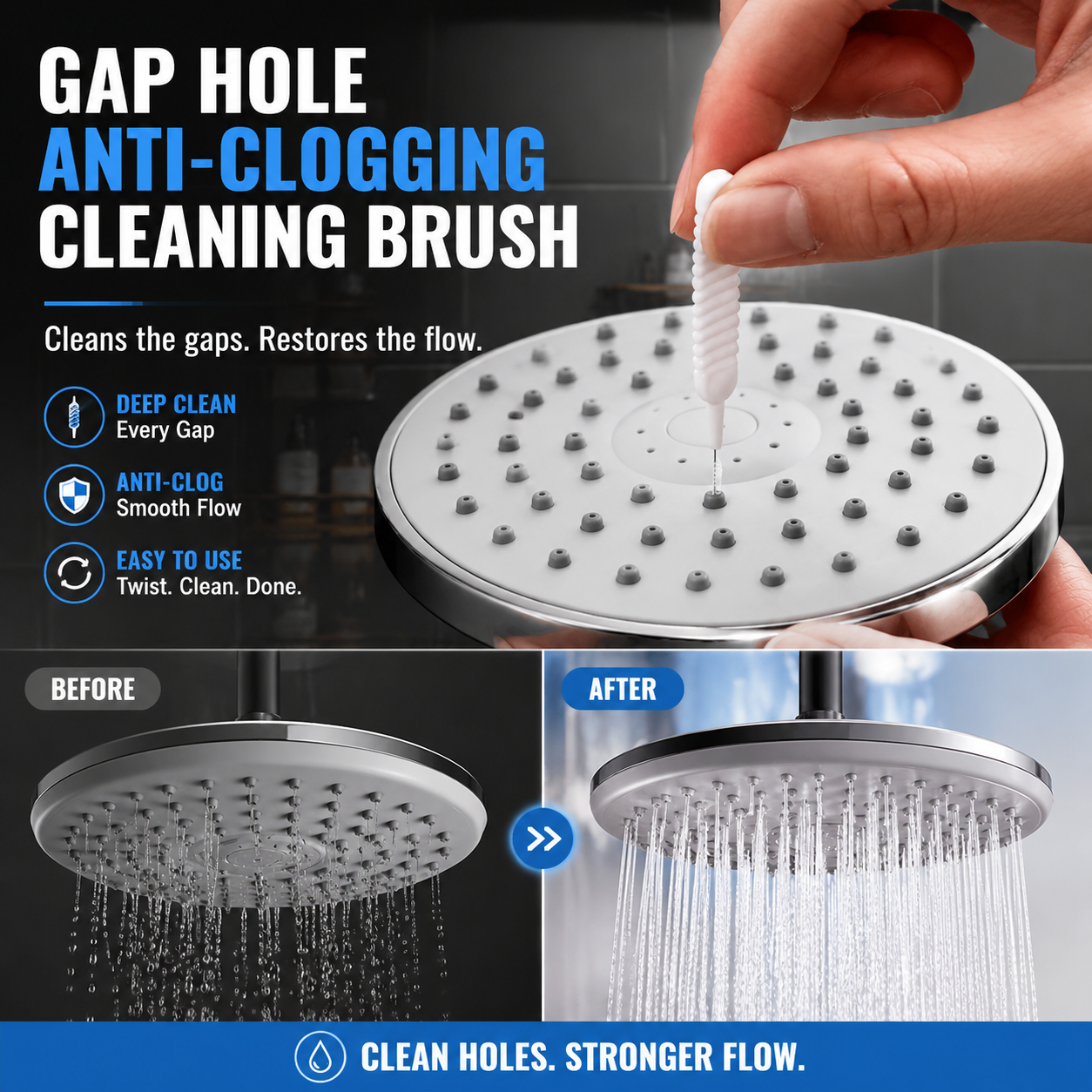 Gap Hole Anti-clogging Cleaning Brush (10 PCS)