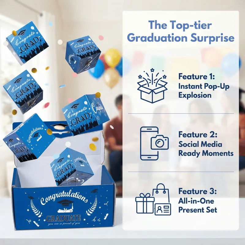 🎓 Make Their 2026 Graduation Unforgettable – The Ultimate Surprise Pop-Up Gift Box! 🎓