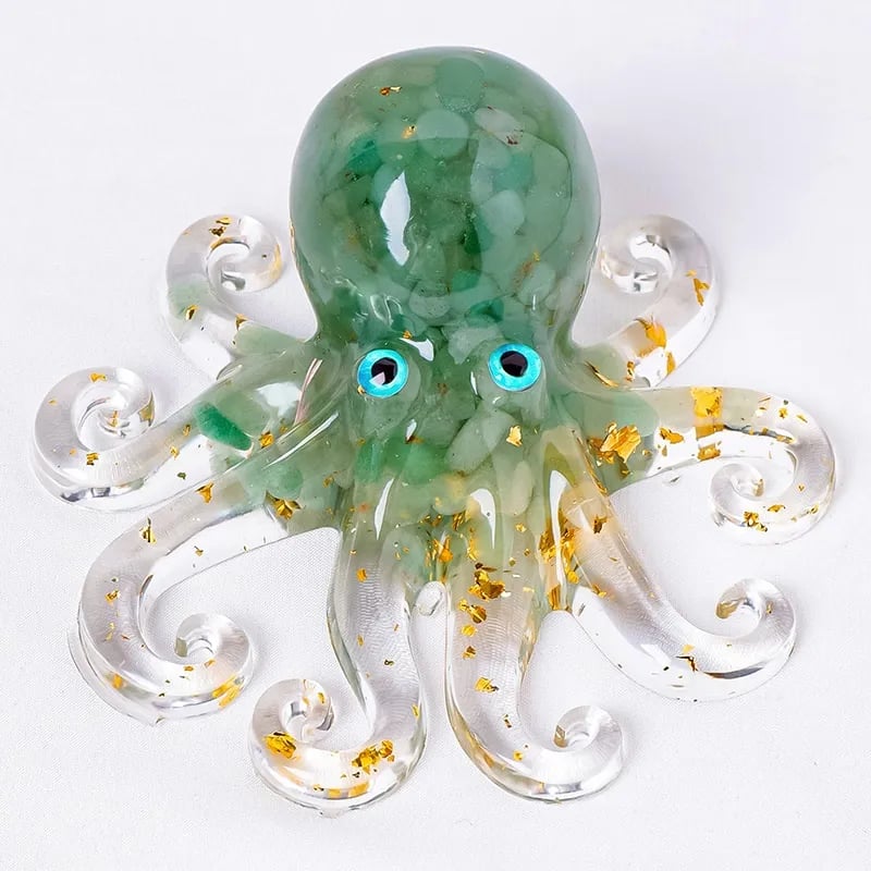🔥Last 4 hours Sale: Save $15 -🔮🐙Natural Crystal Gravel Octopus Decor
